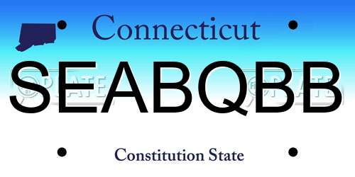 SEABQBB Connecticut License Plate