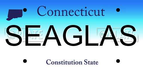 SEAGLAS Connecticut License Plate