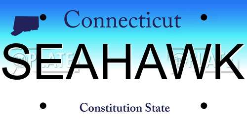 SEAHAWK Connecticut License Plate