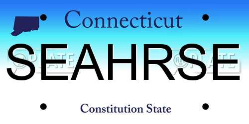SEAHRSE Connecticut License Plate