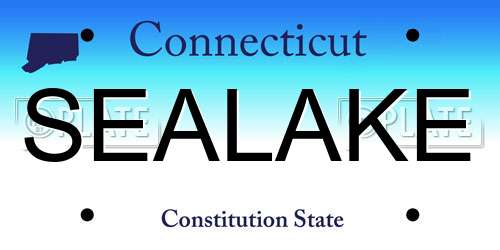 SEALAKE Connecticut License Plate