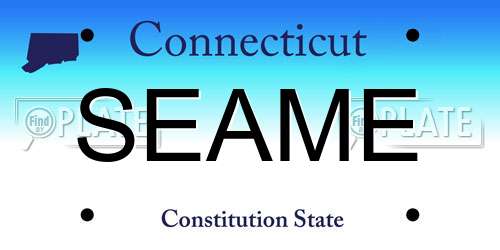 SEAME Connecticut License Plate