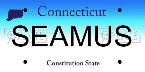 SEAMUS Connecticut License Plate