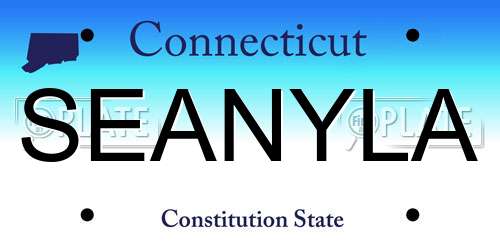 SEANYLA Connecticut License Plate