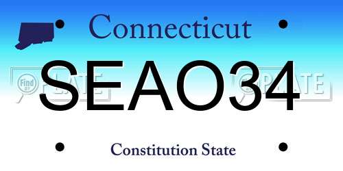 SEAO34 Connecticut License Plate