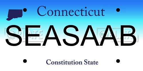 SEASAAB Connecticut License Plate