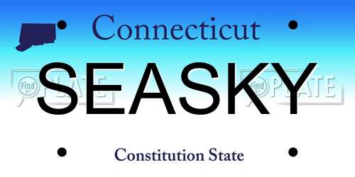 SEASKY Connecticut License Plate