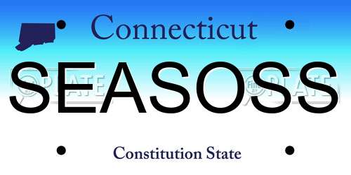SEASOSS Connecticut License Plate