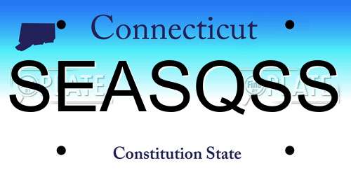 SEASQSS Connecticut License Plate