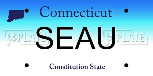 SEAU Connecticut License Plate