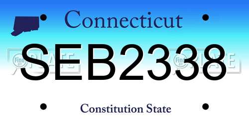 SEB2338 Connecticut License Plate
