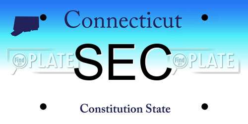 SEC Connecticut License Plate