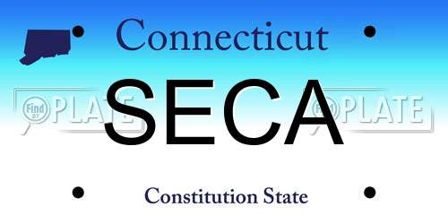 SECA Connecticut License Plate