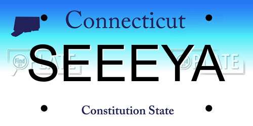 SEEEYA Connecticut License Plate