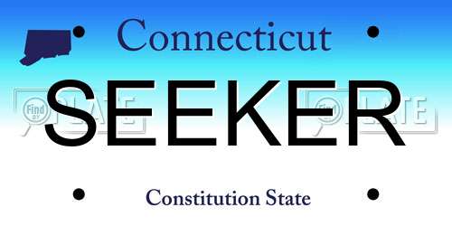 SEEKER Connecticut License Plate
