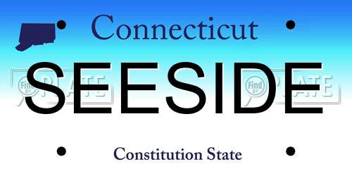 SEESIDE Connecticut License Plate