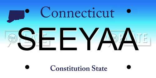 SEEYAA Connecticut License Plate