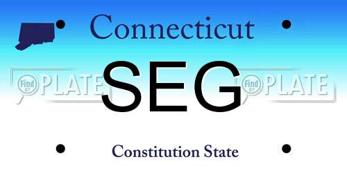 SEG Connecticut License Plate