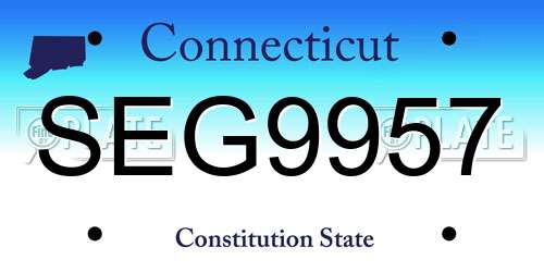 SEG9957 Connecticut License Plate