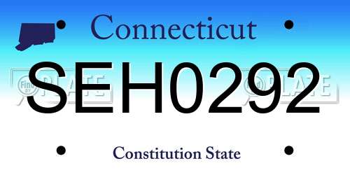 SEH0292 Connecticut License Plate