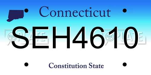 SEH4610 Connecticut License Plate