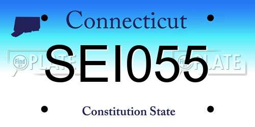 SEI055 Connecticut License Plate