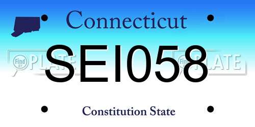 SEI058 Connecticut License Plate