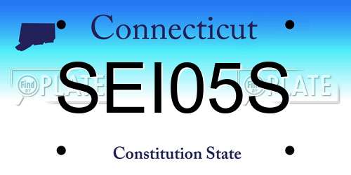 SEI05S Connecticut License Plate