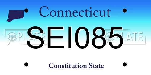 SEI085 Connecticut License Plate