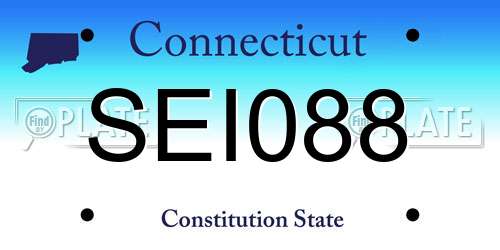 SEI088 Connecticut License Plate
