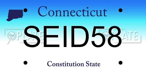 SEID58 Connecticut License Plate