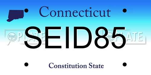 SEID85 Connecticut License Plate
