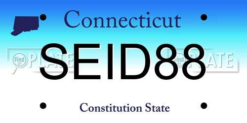 SEID88 Connecticut License Plate