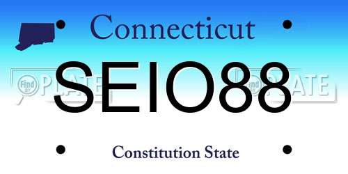 SEIO88 Connecticut License Plate