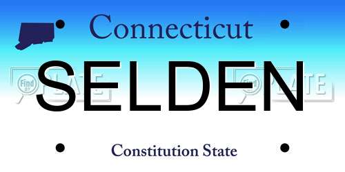 SELDEN Connecticut License Plate