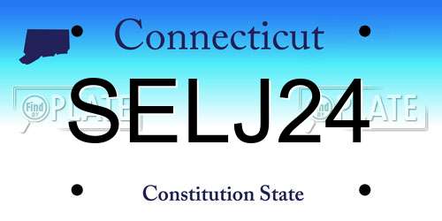 SELJ24 Connecticut License Plate