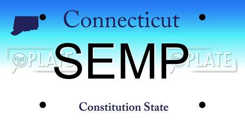 SEMP Connecticut License Plate