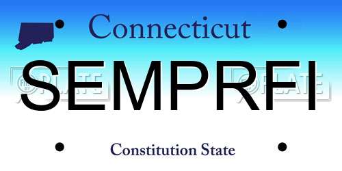 SEMPRFI Connecticut License Plate
