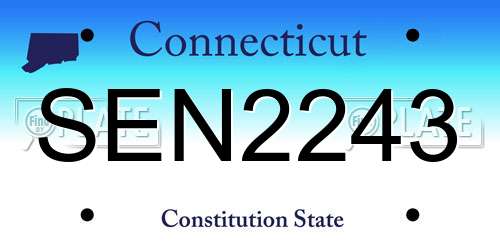 SEN2243 Connecticut License Plate