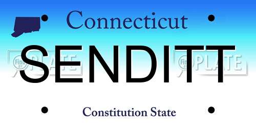 SENDITT Connecticut License Plate