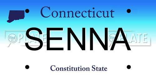 SENNA Connecticut License Plate