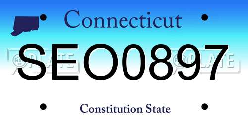SEO0897 Connecticut License Plate