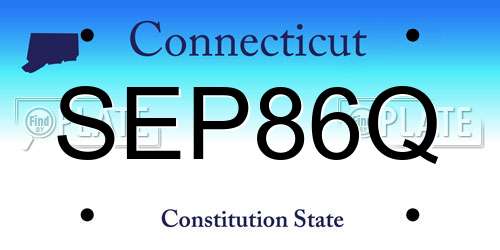 SEP86Q Connecticut License Plate