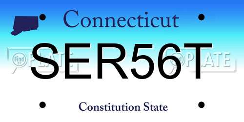 SER56T Connecticut License Plate