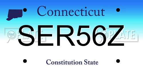 SER56Z Connecticut License Plate