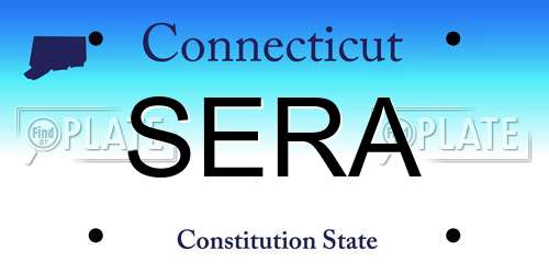SERA Connecticut License Plate