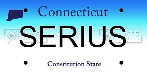 SERIUS Connecticut License Plate