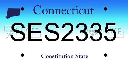 SES2335 Connecticut License Plate