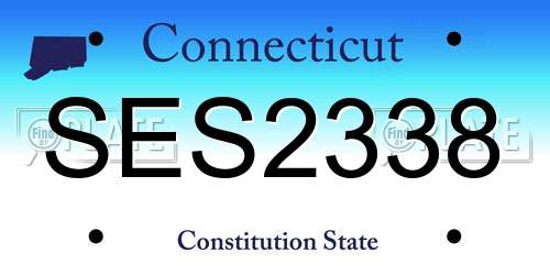 SES2338 Connecticut License Plate