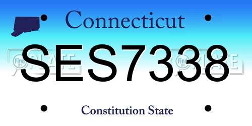 SES7338 Connecticut License Plate